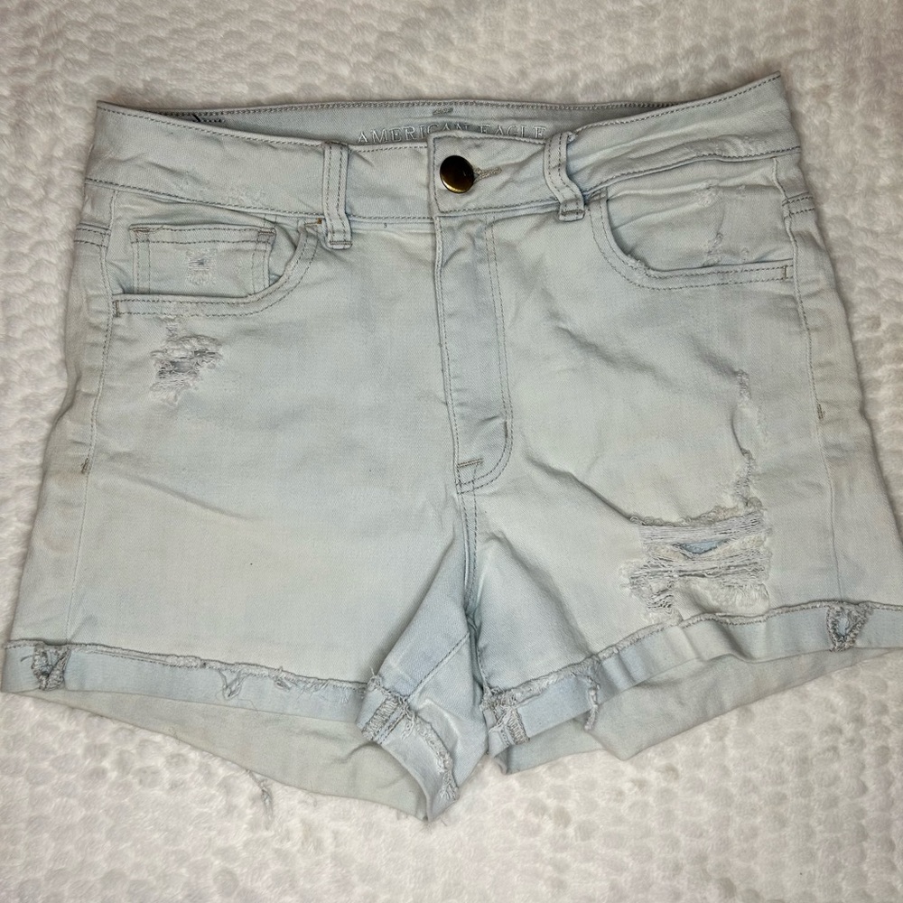 American Eagle Super Stretch Hi-Rise Shortie Shorts